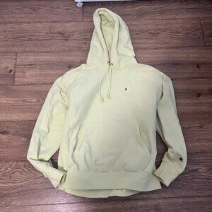 Unisex Champion Reverse Weave Green Hoodie Sweatshirt Size Medium